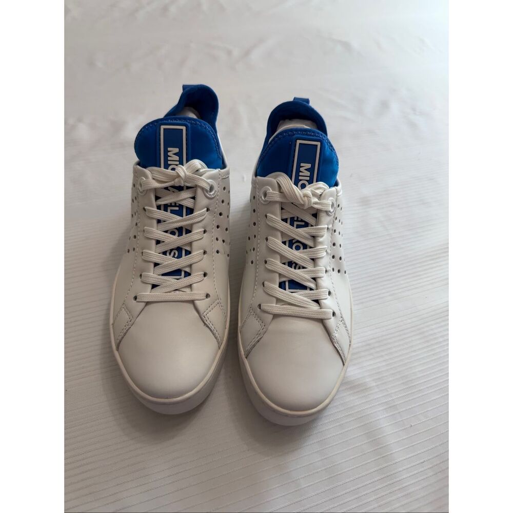 Michael Kors Ace Lace Up Lasered Leather Sneakers Shoes Size 5M - Picture 4 of 10